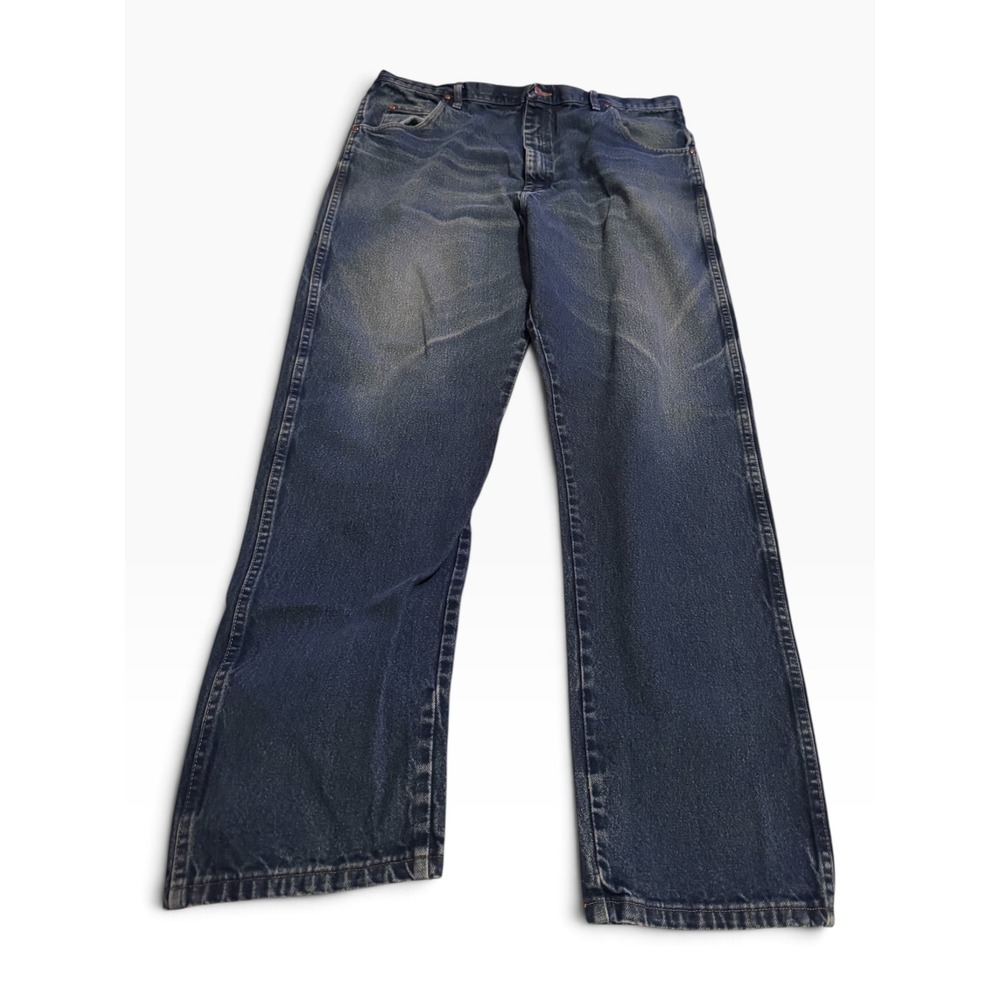 Wrangler 1031MWZPW Mens Relaxed Fit Blue Jeans 42x36 Medium Wash Denim